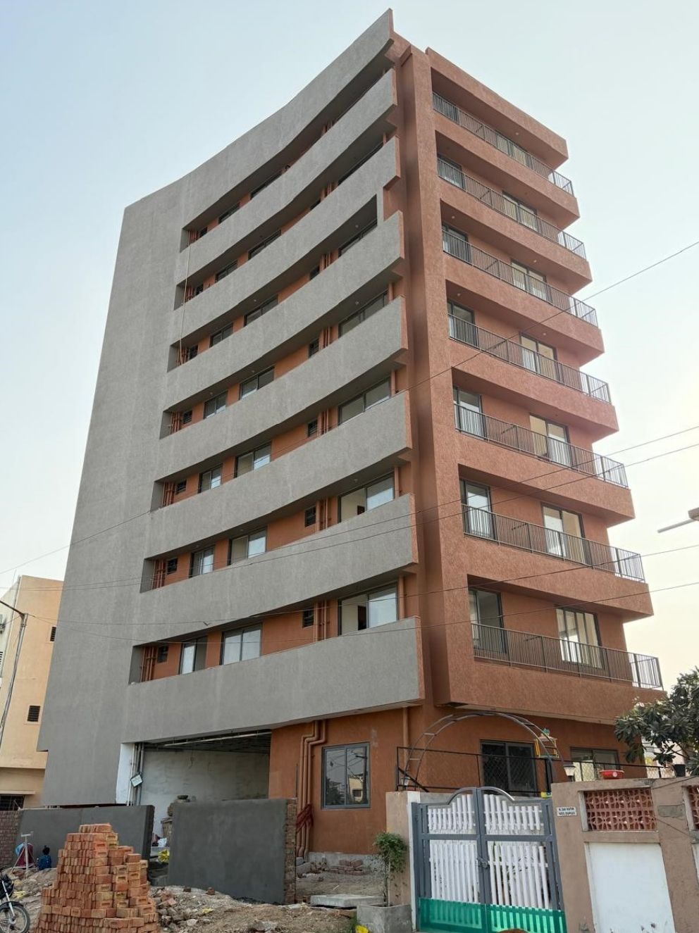 Hostel building (basement + G+7) at Bopal, Ahmedabad, built by MMB Infrastructure